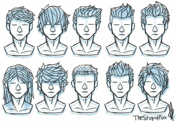 Красивые прически тутор Random Hairstyles Male Drawing hair tutorial, How to draw hair, Drawings pintere