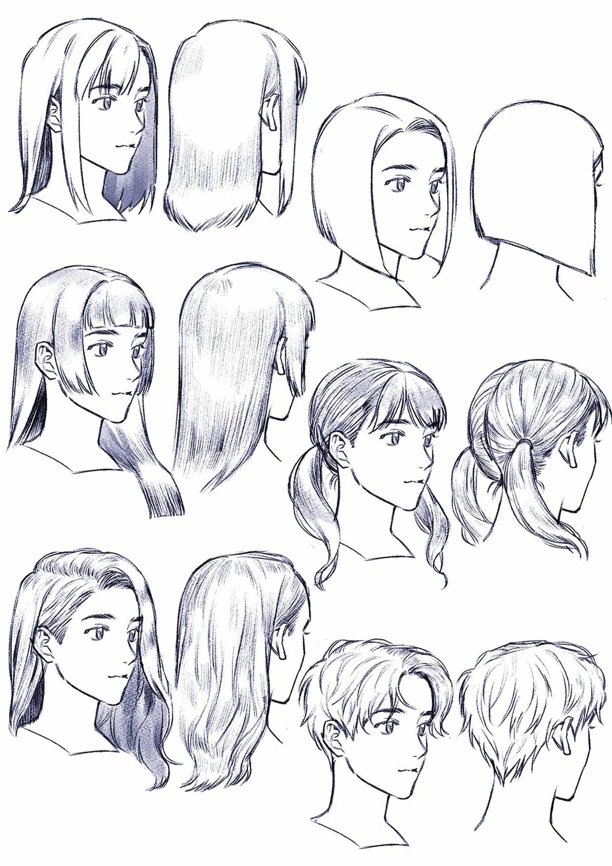 Красивые прически туториал Pin by Dao Mai on Hair Art reference, Anime drawings tutorials, Anime drawings s
