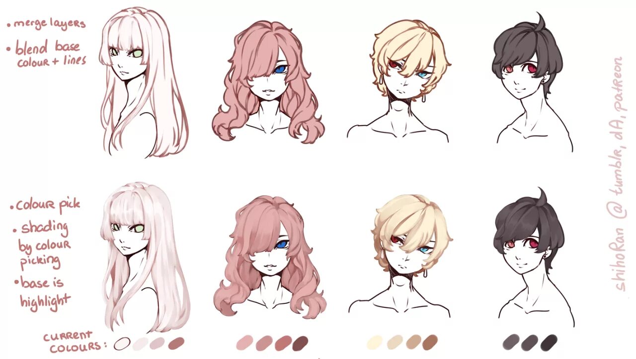 Красивые прически туториал Art References Art reference, How to draw hair, Art reference poses