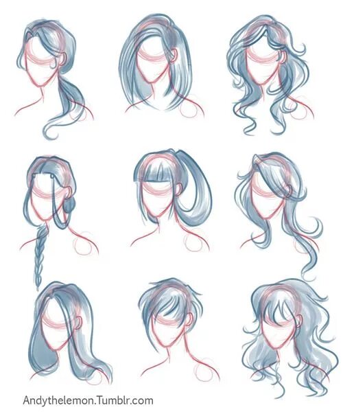 Красивые прически туториал Gong Yi Ten Pai! How to draw hair, Fashion drawing tutorial, Sketches tutorial