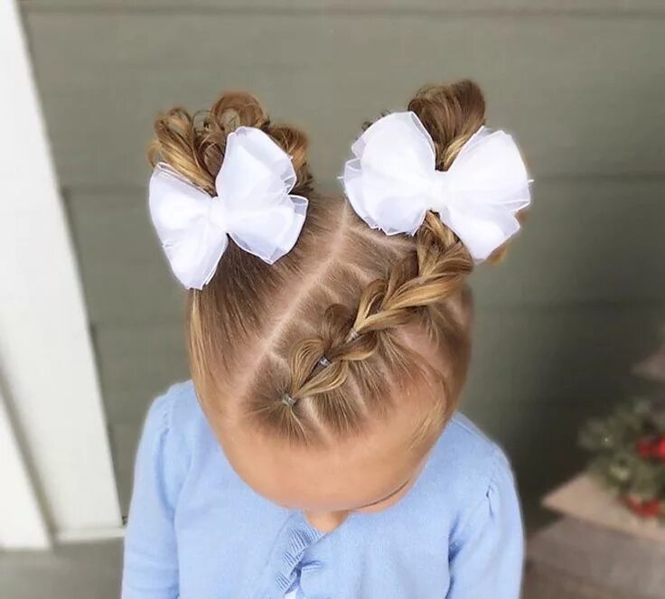 Красивые прически в 3 класс Примеры красивых причесок для девочек с фото Baby girl hairstyles, Baby hairstyl