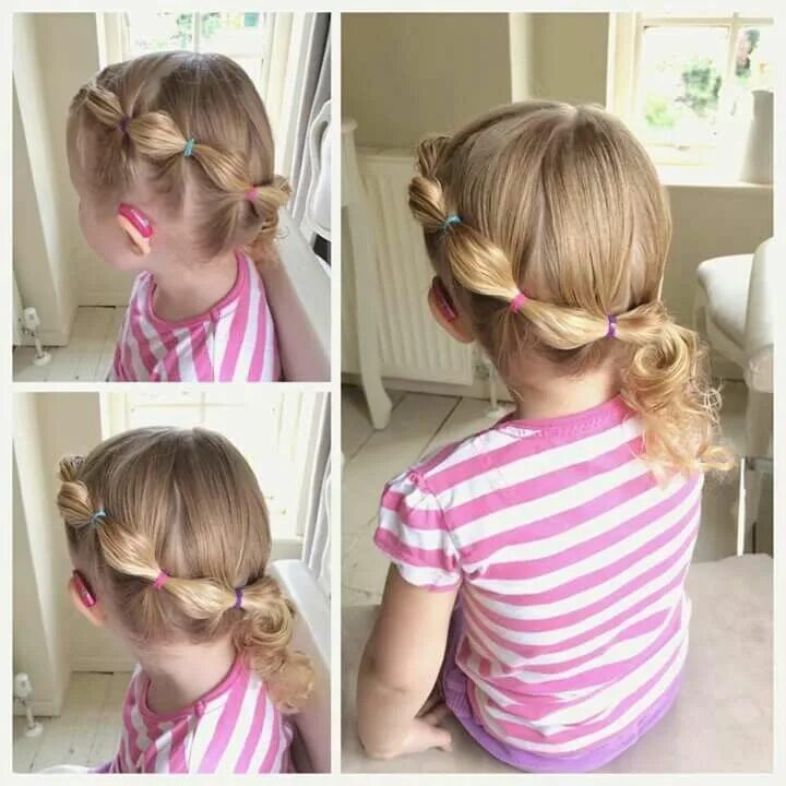 Красивые прически в садик на каждый Pin by Kenzie McPherson on Peinados Kids hairstyles, Little girl hairstyles, Gir