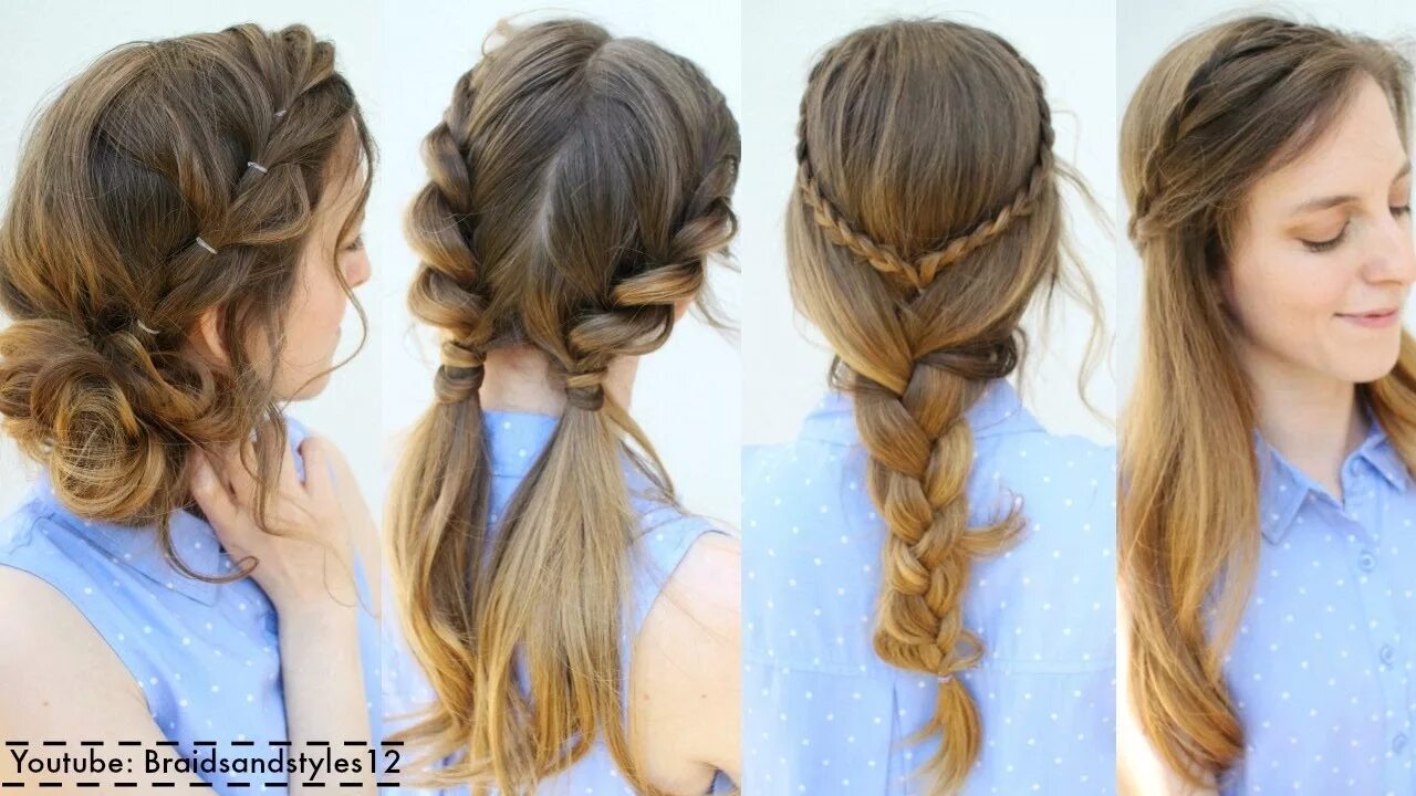 Красивые прически в школу самим 4 Easy Summer Hairstyle Ideas Summer hairstyles Braidsandstyles12 - YouTube