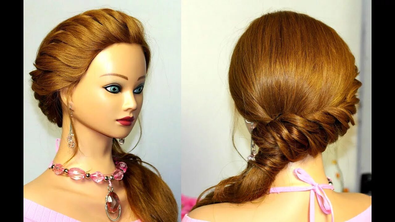Красивые прически видео Easy hairstyle for long hair. - YouTube