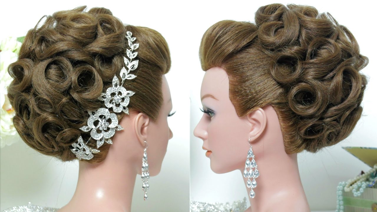 Красивые прически видео Bridal hairstyle. Wedding updo for long hair tutorial. - YouTube