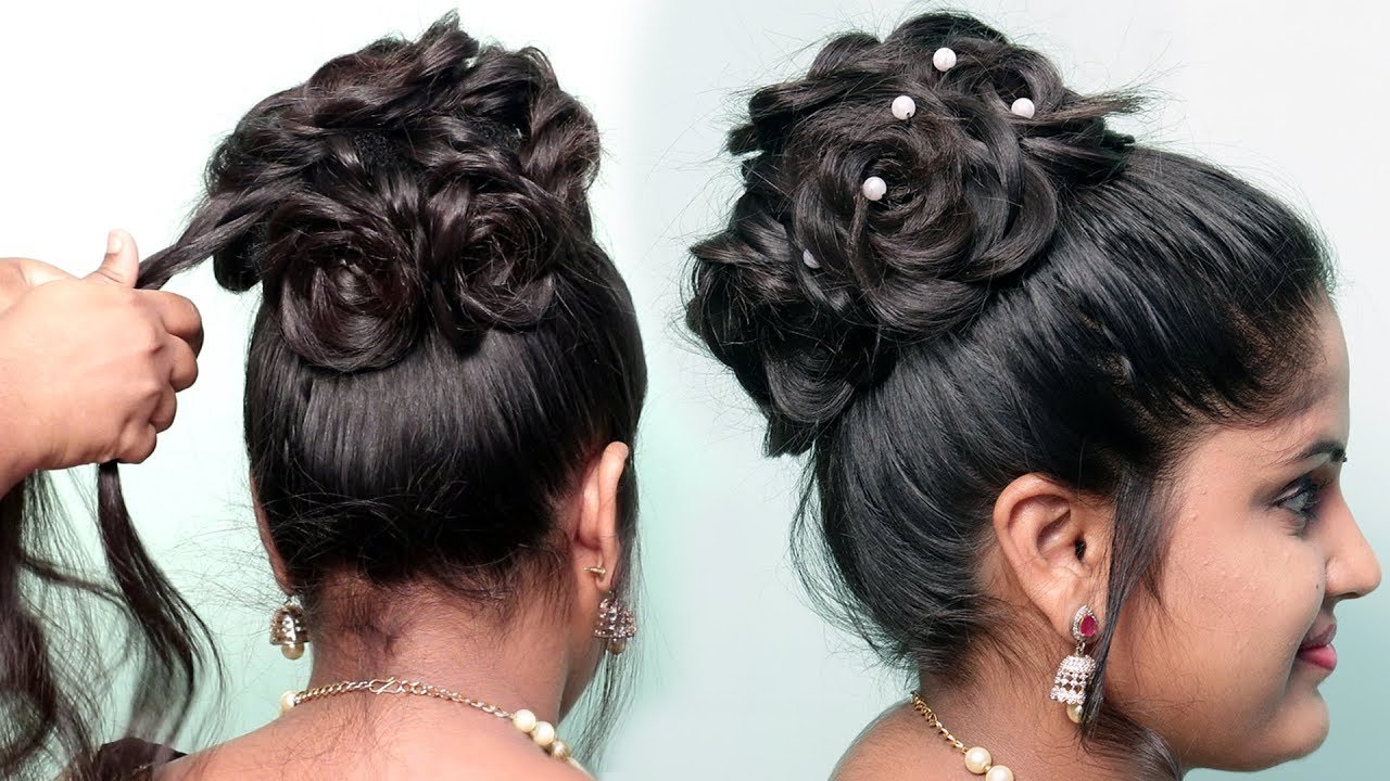 Красивые прически видео Stylish Hair style Classic with Donut Bun Quick & easy juda hairstyles everyday 