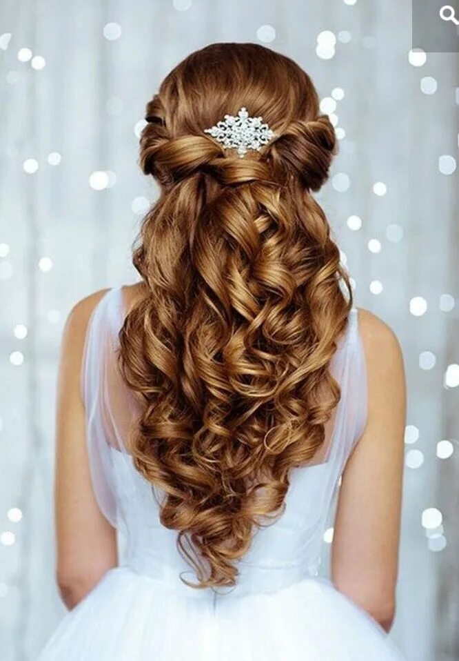 Красивые прически видное Bruidskapsel krullend lang haar Long hair styles, Hair styles, Best wedding hair