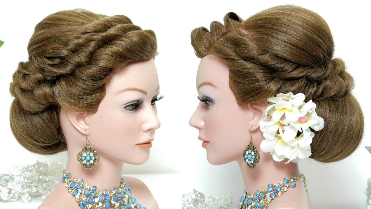 Красивые прически ютуб Bridal hairstyle. Wedding updo for long hair tutorial - YouTube