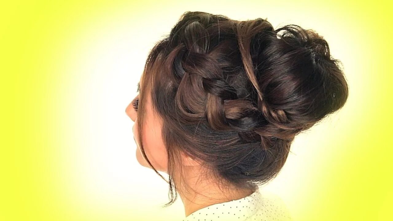 Красивые прически ютуб ★ SCHOOL HAIRSTYLES MESSY Crown BRAID Bun Hairstyle - YouTube