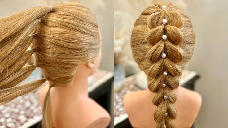 Красивые прически ютуб Ponytail Hairstyle for long hair Trendy Hairstyle for teenagers Easy Hairstyle U