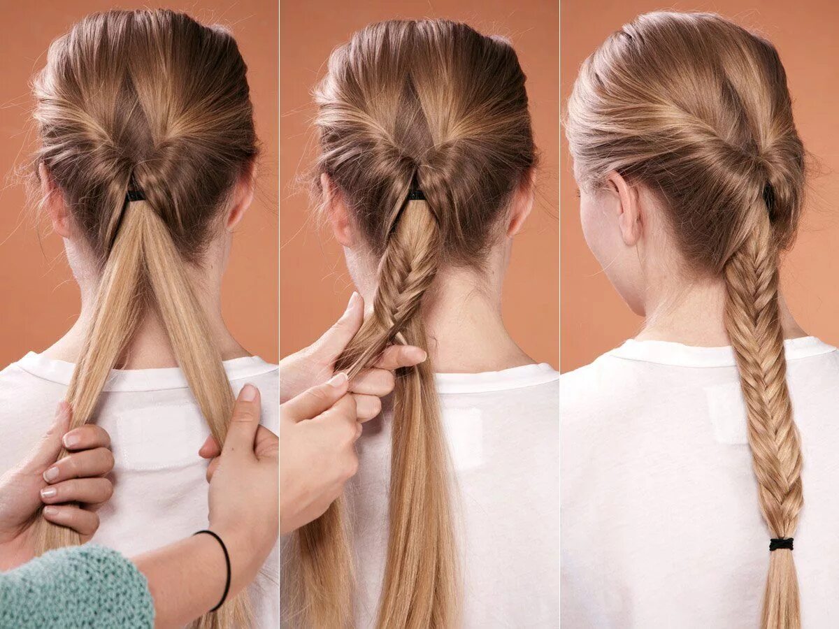 Красивые прически за 3 минуты Fischgrätenzopf flechten: Anleitung Geflochtene frisuren, Frisuren, Flechtfrisur