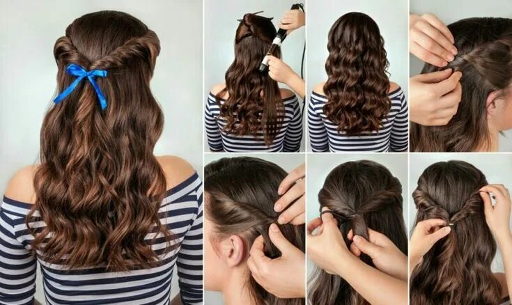 Красивые прически за минуту Pin by cute on Hair Style For Girls Curly hair styles, Curly hair trends, Weddin