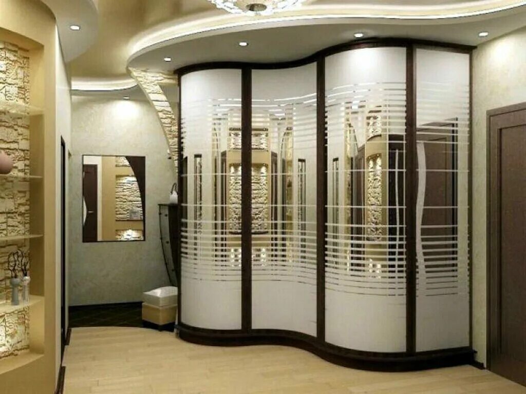 Красивые прихожие шкафы купе фото Радиусный шкаф Эйбилен за 107490 руб. - заказать мебель от производителя