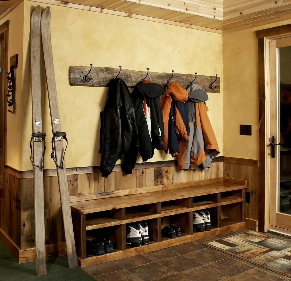 Красивые прихожие своими руками фото 40 Best Entryway Furniture Ideas - InteriorSherpa Entryway bench storage, Rustic