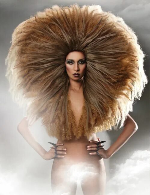 Красивые прикольные прически She's a lion Big hair, Big hair updo, Bad hair