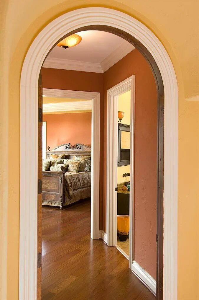 Красивые проемы дверей фото Hallway and Bedroom Design House arch design, Home building design, House design