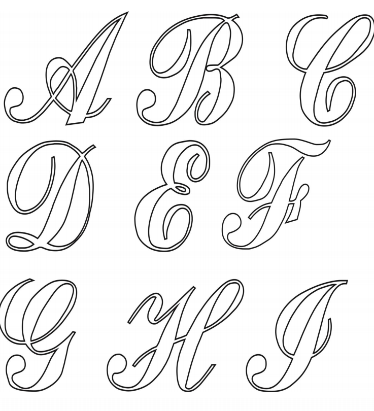 Красивые прописные буквы для оформления No 120 Lara Script 3 Letter Monogram Machine Embroidery Designs 1.5 inch high Le