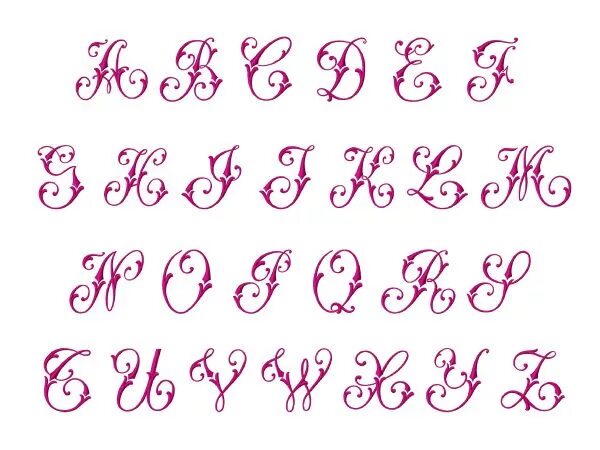 Красивые прописные буквы для оформления Monogram 56 Embroidery monogram fonts, Free monogram fonts, Free monogram design