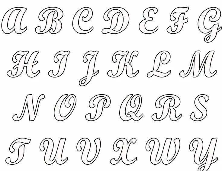 Красивые прописные буквы для оформления Lettering alphabet, Alphabet stencils, Lettering