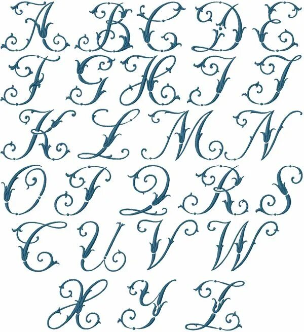 Красивые прописные буквы для оформления с завитками Belle Epoque Machine Embroidery Font Embroidery monogram fonts, Embroidery fonts
