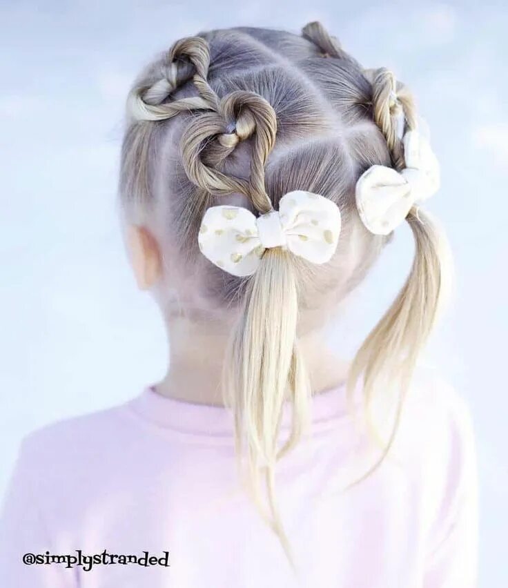 Красивые простые детские прически Back to School Hairstyles - Girl Loves Glam Valentines hairstyles, Girl haircuts