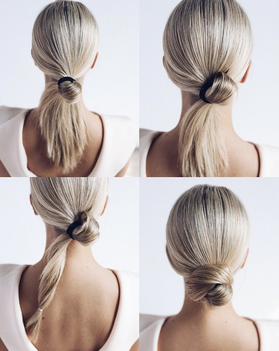 Красивые простые прически Low bun tutorial #bun #lowbun #hairtutorial #hair #easyhair #longhairs Bride hai