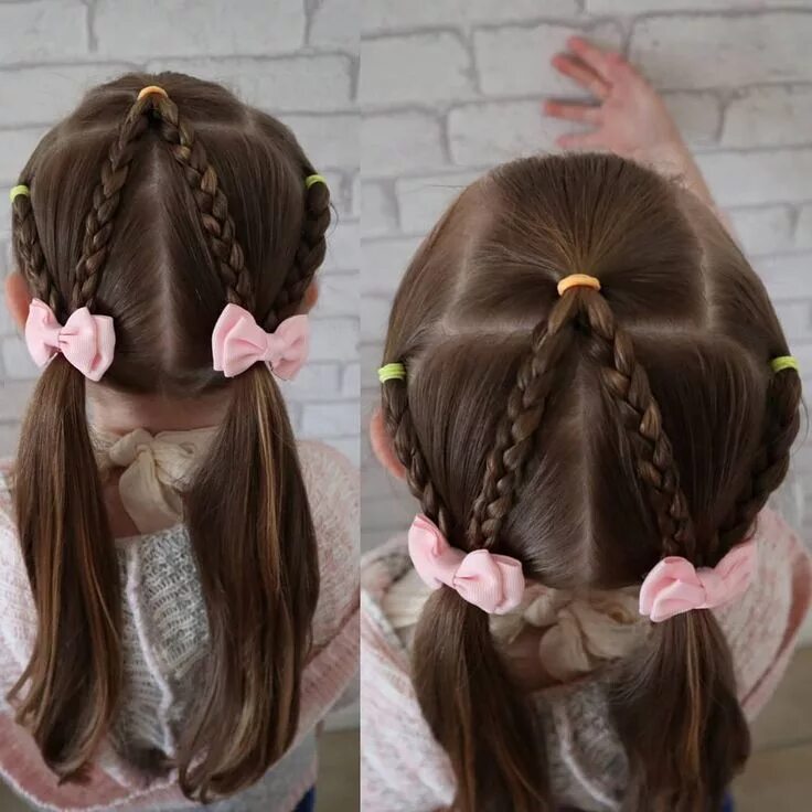 Красивые простые прически детям Penteados infantis panosundaki Pin