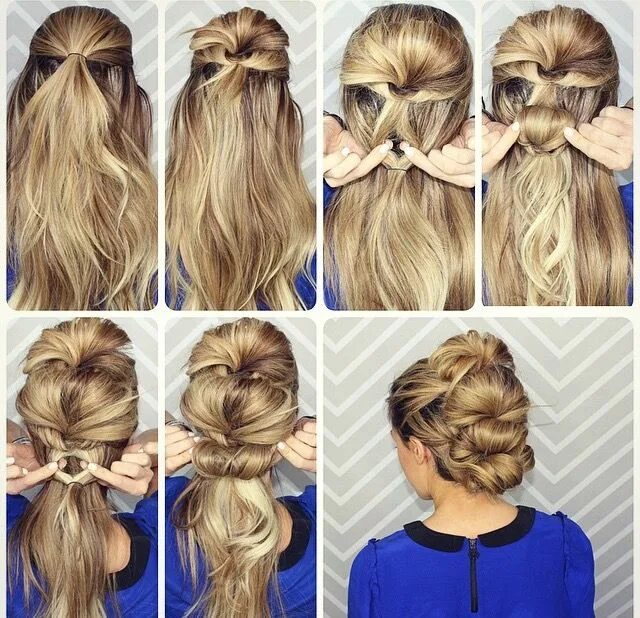 Красивые простые прически на праздник Pin by RiinaRiina on Hairstyles Hair styles, Easy hairstyles, Easy hairstyles fo