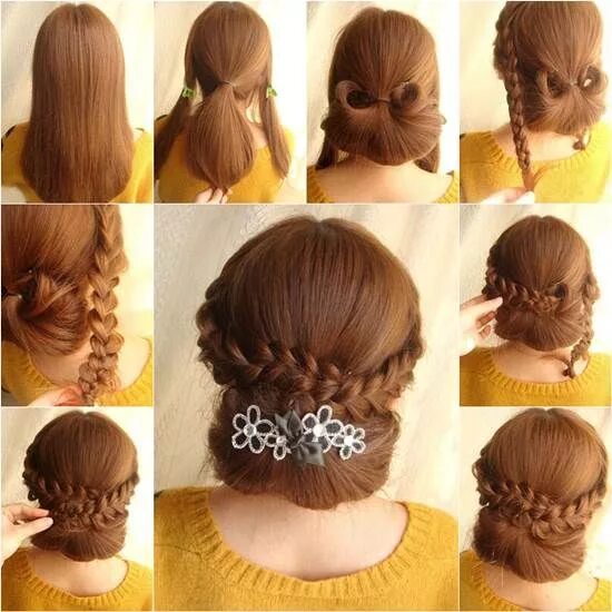 Красивые простые прически на праздник How to DIY Elegant Braids and Chignon Hairstyle iCreativeIdeas.com Like Us on Fa