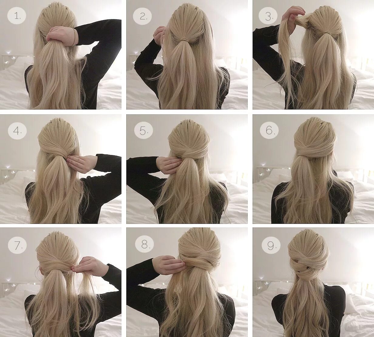 Красивые простые прически в домашних условиях Hair tutorial: Two simple knot half up-dos Peinado fácil, Peinados, Peinado y ma