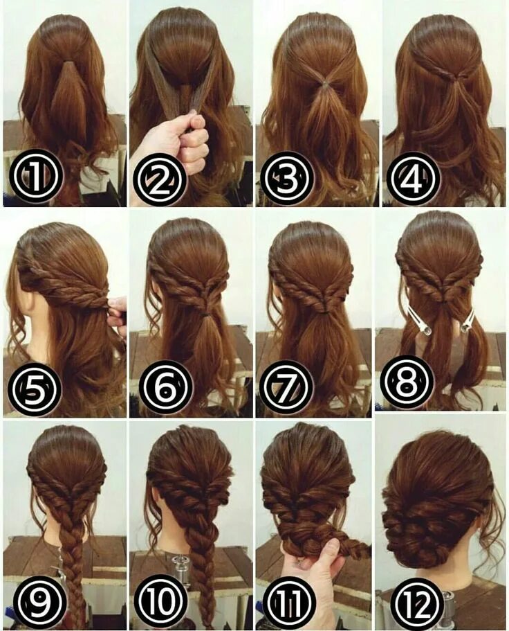 Красивые простые прически в домашних условиях Pin on - Hairstyles - Wedding hairstyles, Pinterest hair, Long hair styles