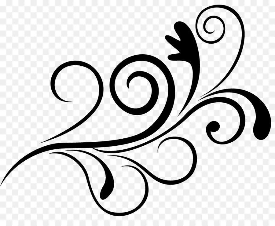 Красивые простые узоры фото Floral Design - Black Floral Design Pattern - CleanPNG / KissPNG