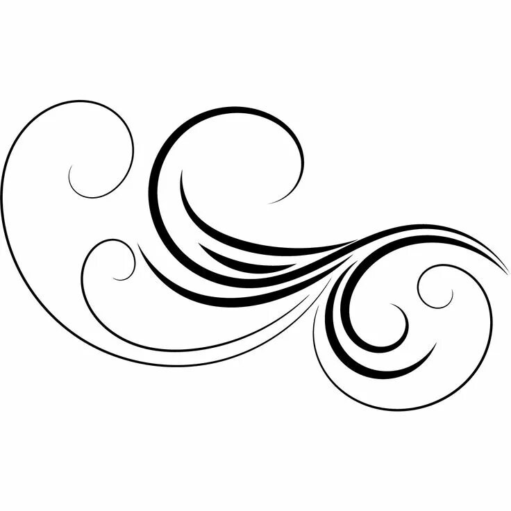 Красивые простые узоры фото 30 Wave Line Drawing Free Cliparts That You Can Download To You Tattoo lettering