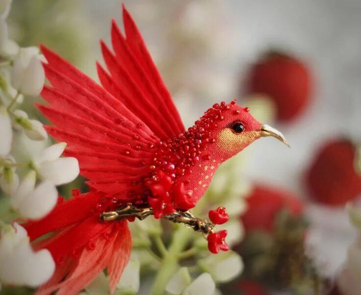 Красивые птицы фото Новая стайка Райских птичек от "Fly-Fenix" Birds, Birds of paradise, Fabric bird