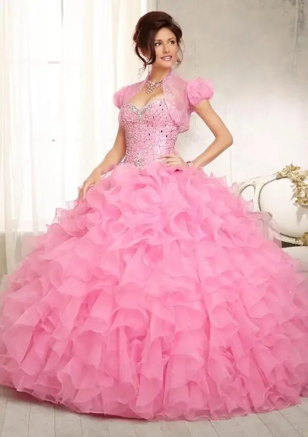Красивые пышные платья фото Pink Quinceanera Dress 2016 Q88094 Rhinestone Crystals Beaded Light Green Sweet 
