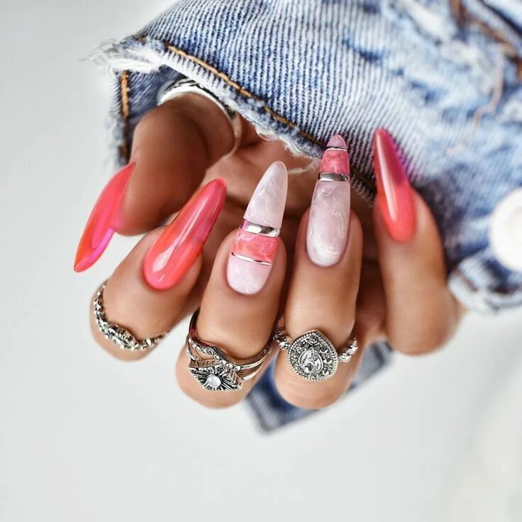 Красивые работы маникюра 100 Pretty Valentine's Day Nail Designs Ideas You'll Absolutely Adore 2023 Boho 