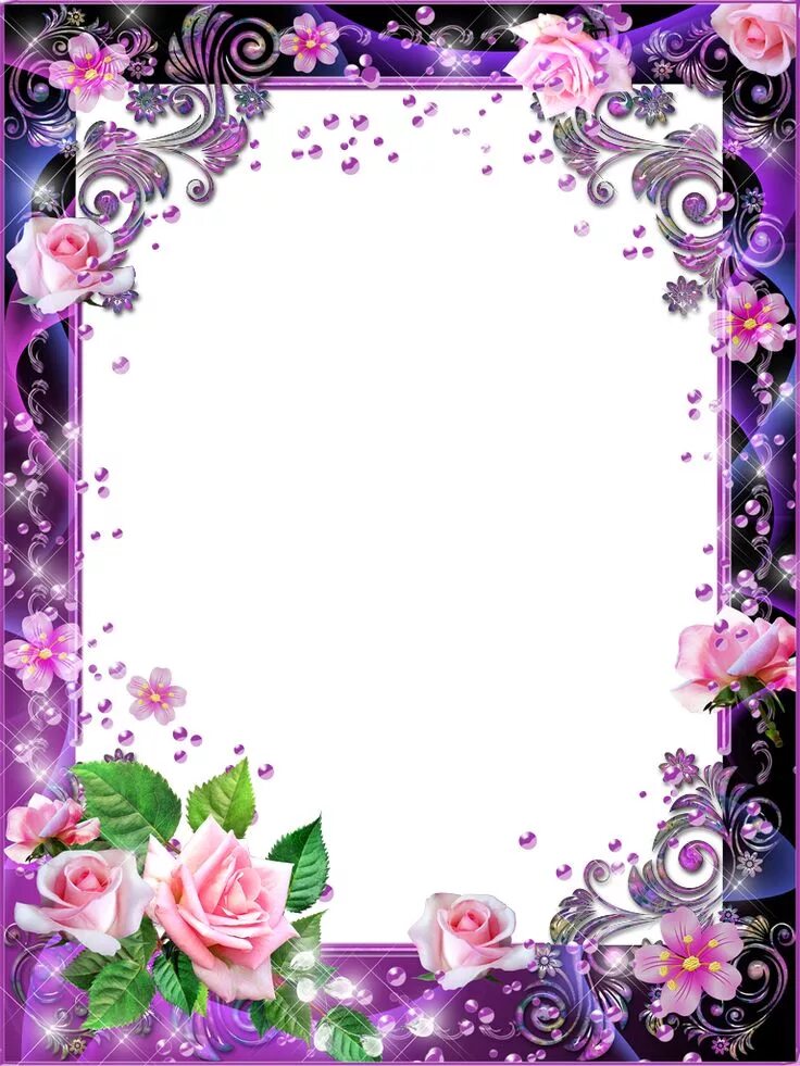 Красивые рамки для оформления Pin by Silmara Magnifica on moldurinhas Flower frame, Floral border design, Flow