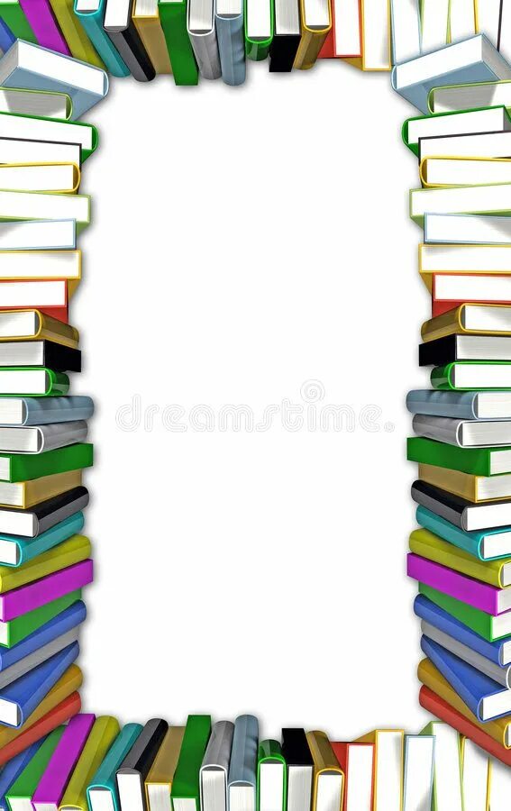 Красивые рамки для оформления библиотечных стеллажей Books frame. Border frame with colorful books , #AD, #frame, #Books, #Border, #b