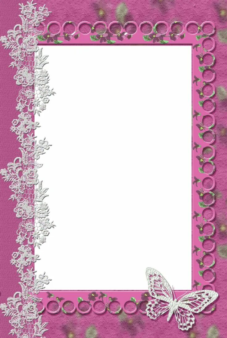 Красивые рамки для оформления фотографий para princesitas Romantic frame, Butterfly frame, Floral border design