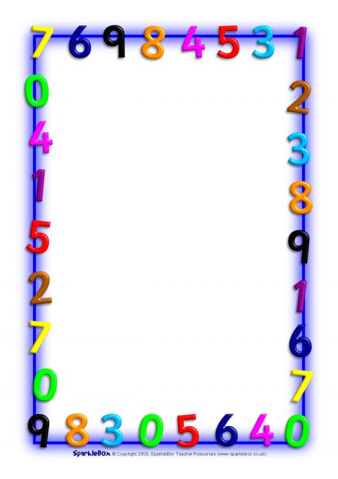 Красивые рамки для оформления группового уголка Maths-Themed A4 Page Borders (SB1210) - SparkleBox Page borders design, Page bor
