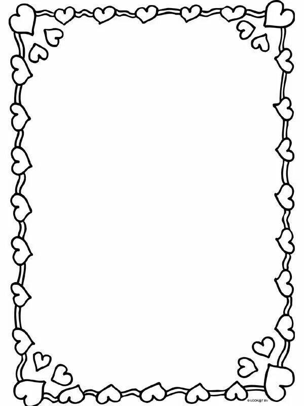 Красивые рамки для оформления шаблоны Kalpli çerçeve Heart coloring pages, Clip art borders, Writing paper