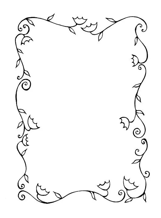 Красивые рамки для оформления шаблоны Flowers borders Flower drawing design, Flower border, Designs to draw