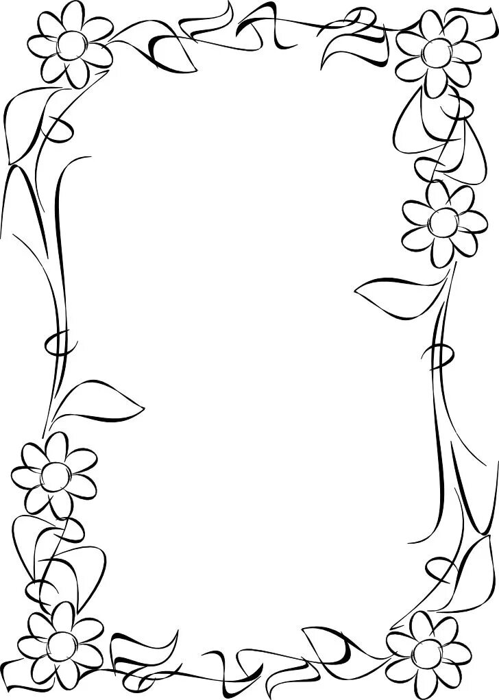Красивые рамки для оформления шаблоны Dos nuevos Marcos:Industrial y flores Floral border design, Page borders design,