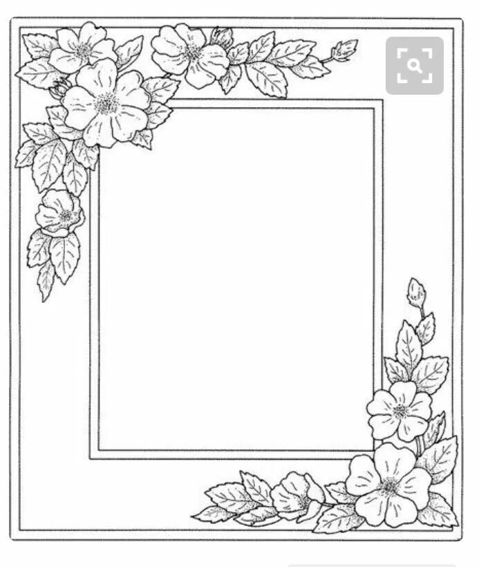 Красивые рамки для оформления шаблоны Pin by Bryan on manualidades nuevas Printable flower coloring pages, Flower colo