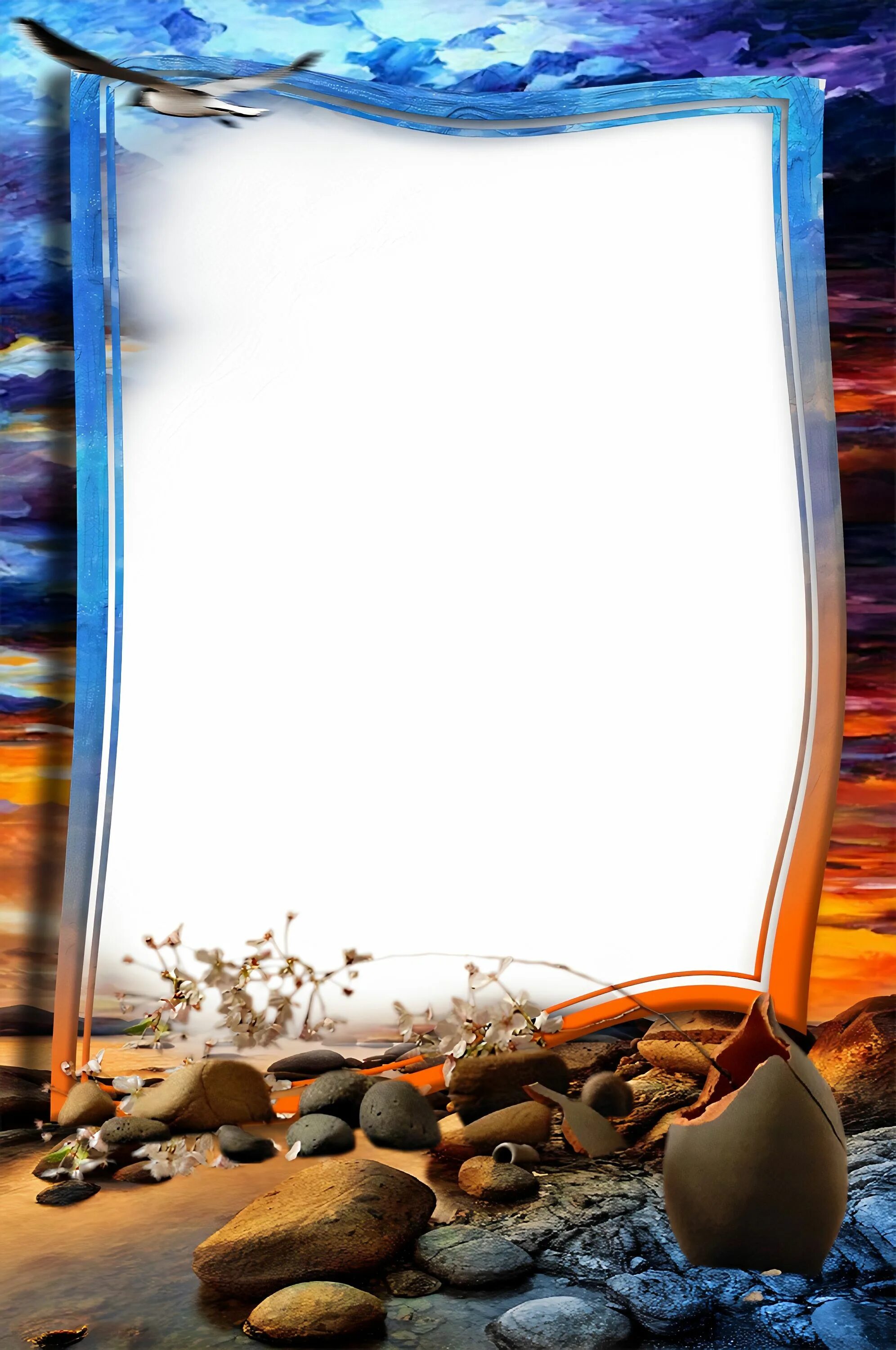 Красивые рамки для оформления текста мужские Summer Sunset Photo frame wallpaper, Photo art frame, Birthday photo frame