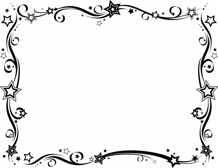 Красивые рамки для оформления ворда estrelas Picture frame designs, Clip art borders, Page borders design