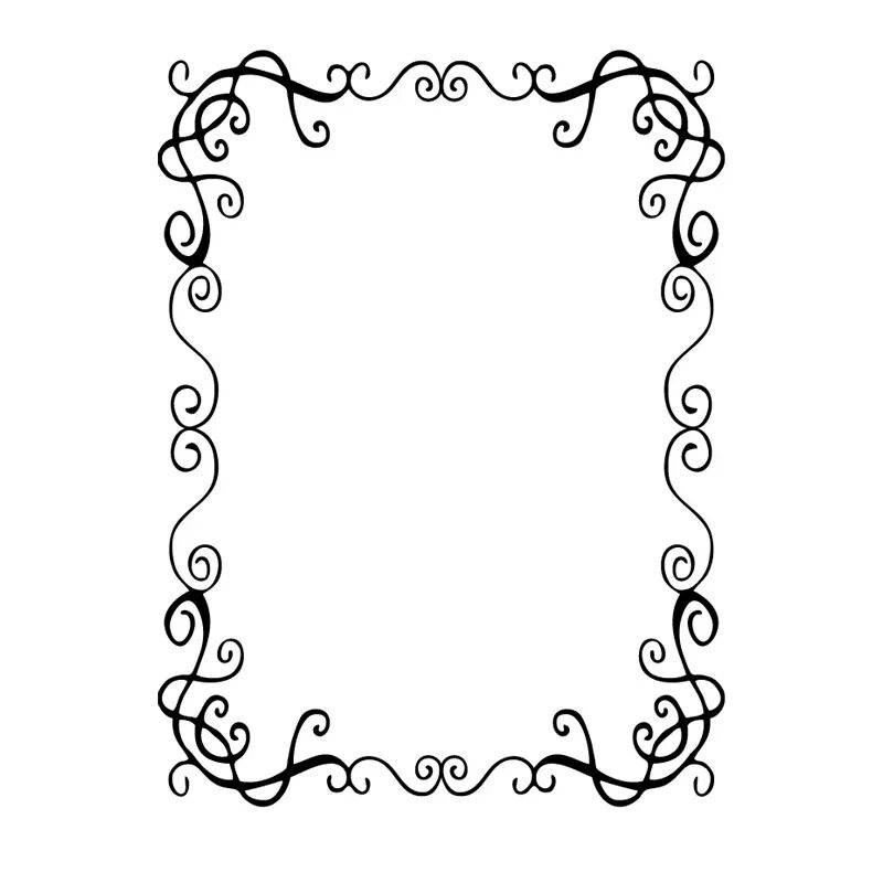 Красивые рамки оформления word Three Sizes PVC Waterproof White Swirl Flower Pattern Boarder Wall Sticker On Wa