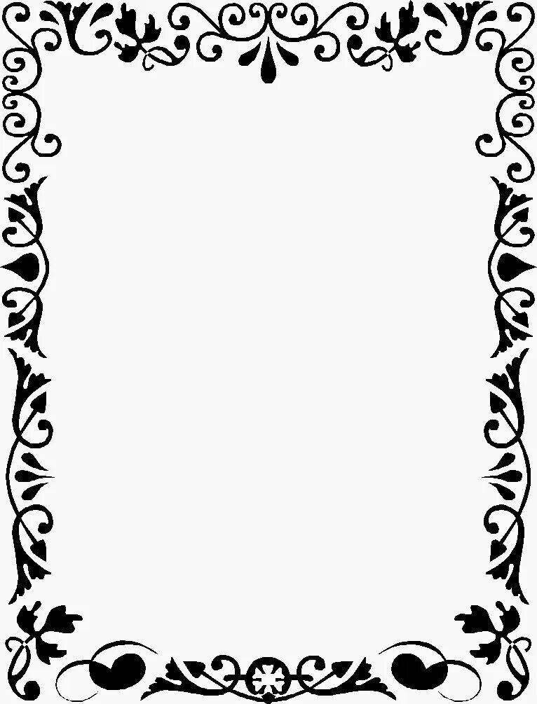 Красивые рамки оформления word Mask Photofiltre - AZ Coloriage