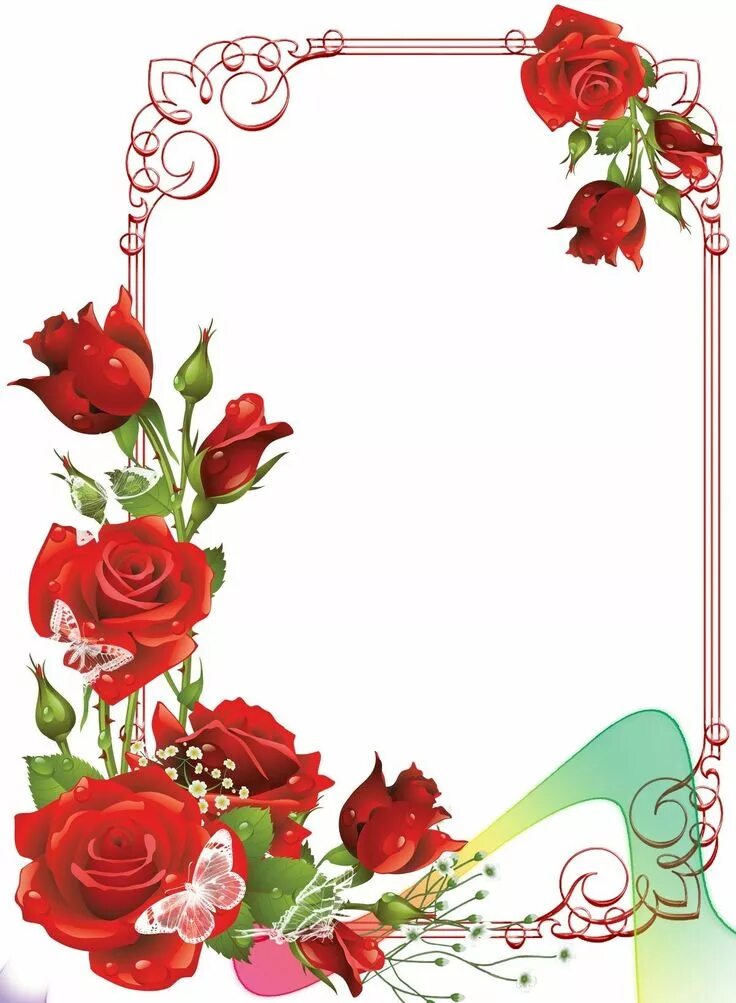Красивые рамки с цветами для оформления текста Pin di Gopalreddy su Frames Cornici di carta, Cornice di fiori, Disegno di fiori