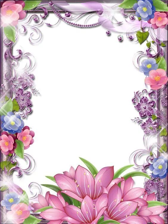 Красивые рамки с цветами для оформления текста ღƸ̵̡Ӝ̵̨̄Ʒღ #paper_background #Text_background #free_border #Frames ღƸ̵̡Ӝ̵̨̄Ʒღ Цветочные 